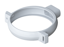 Хомут трубы, ПВХ, серия Элит, цвет Белый